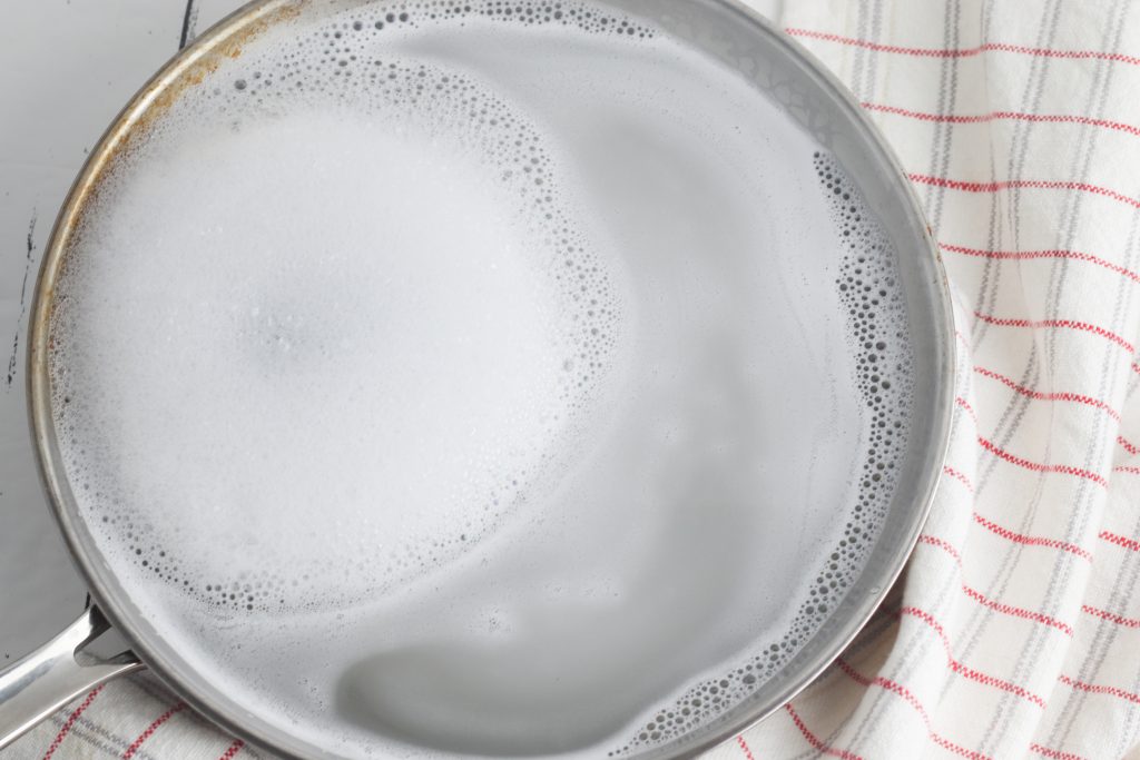 pan with baking soda